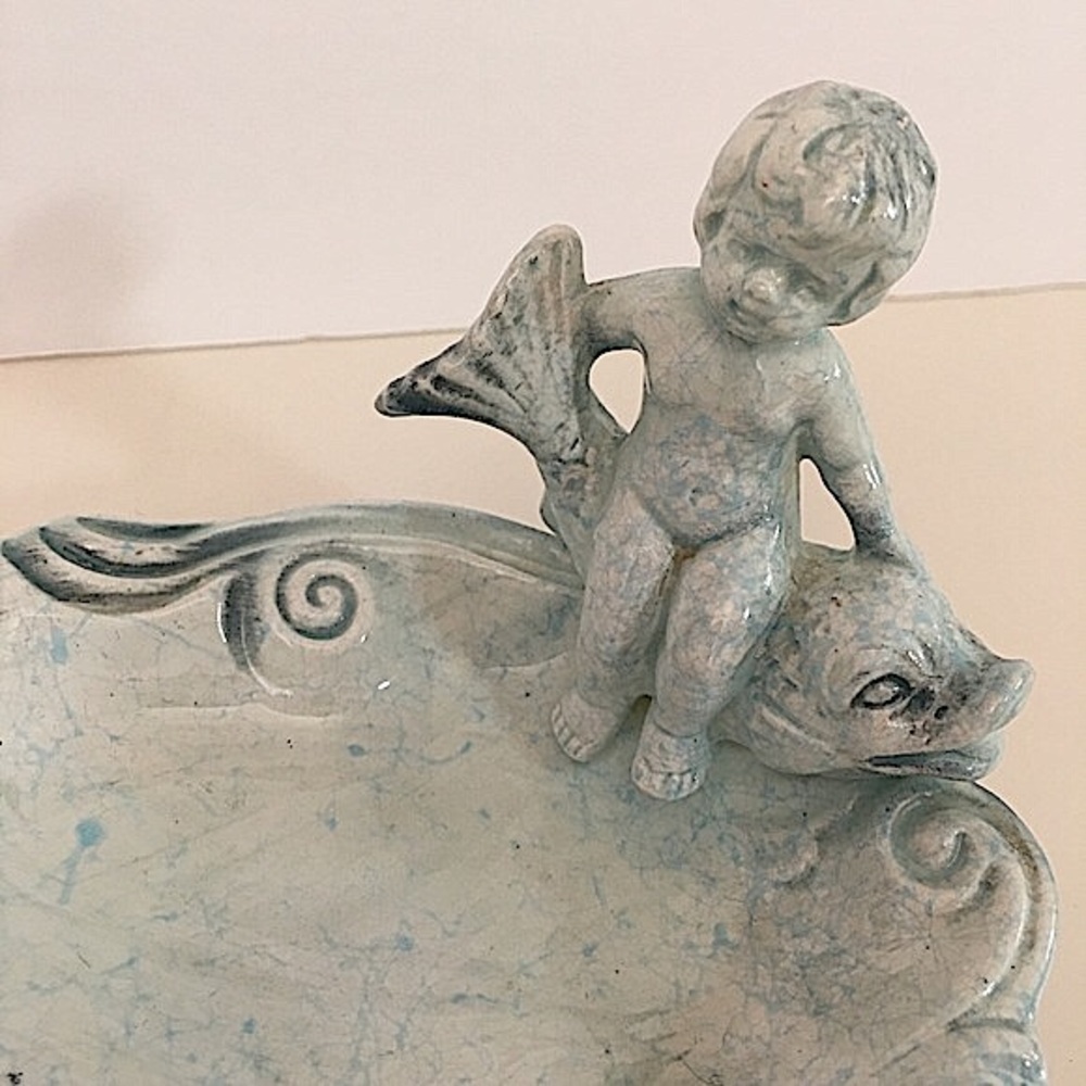 VTG Porcelain Baby and GoldfishTrinket /Soap Dish - Picture 13 of 15